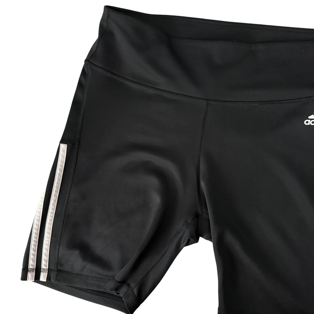 Adidas AeroReady Training Shorts Womens XL Black Athletic 3-Stripe Primegreen - Picture 11 of 14